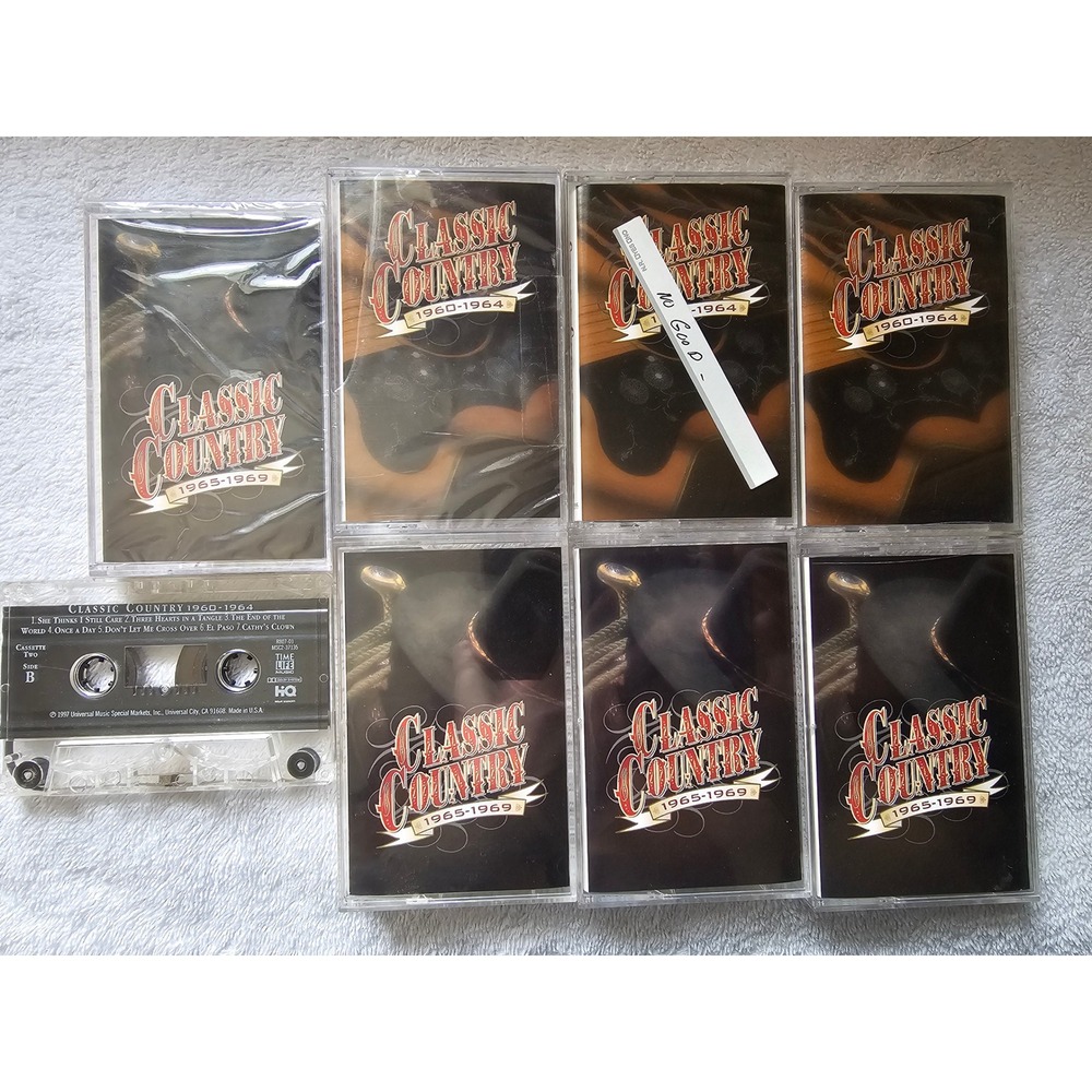 Classic‎ Country Music Cassette Tapes Lot 1960-1969 Vintage Collection